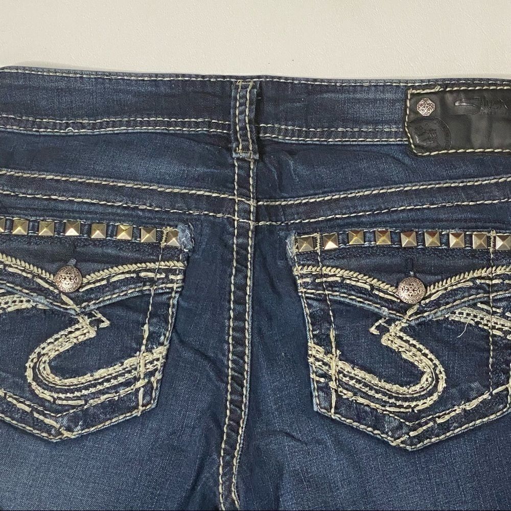 Silver | Aiko Mid-Rise Slim Boot Cut Jeans - Picture 7 of 9